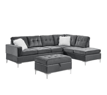 Joy Gray Reversible Sectional