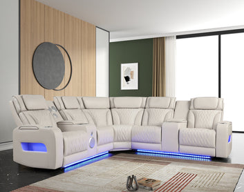 Spain Power Reclining Sectional Power Headrests