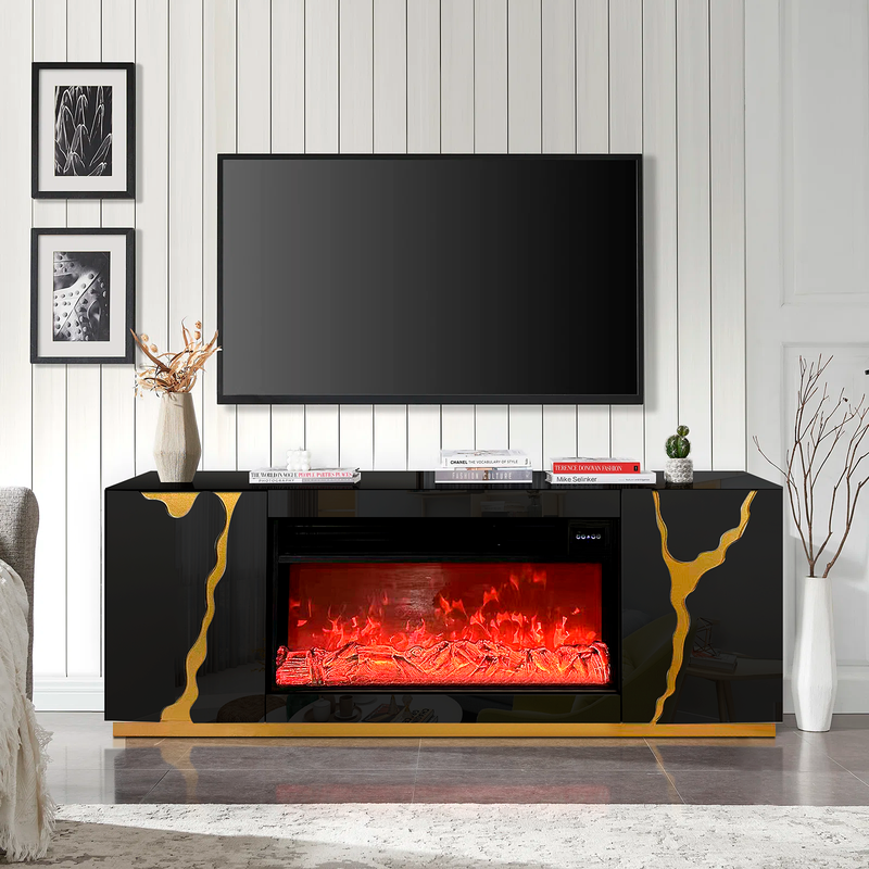 Allison TV Stand w Electric Fireplace