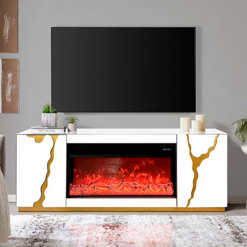 Allison TV Stand w/ Electric Fireplace