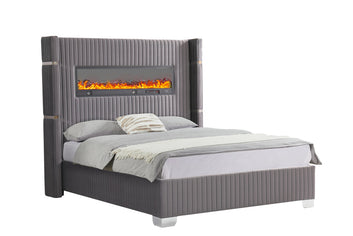 Romance Gray Platform Bed