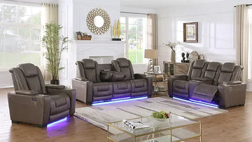 Ashe Brown 3-PC Power Reclining  Set