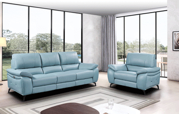 Blue w/ electric recliners