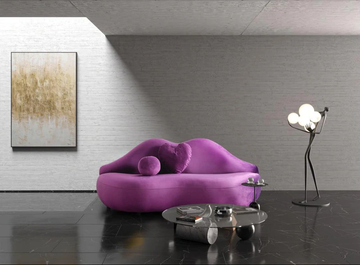 Purple Velvet Loveseat