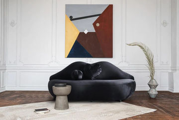 Black Velvet Loveseat