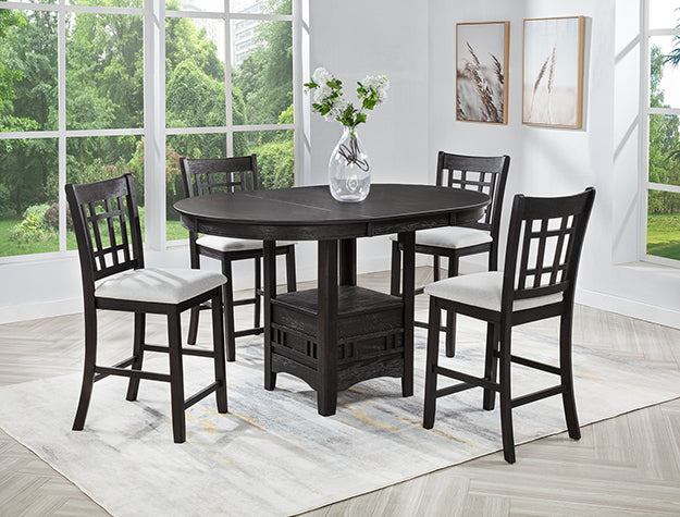 Hartwell Dining Table Set – 5PC & 7PC | White, Espresso Brown & Black