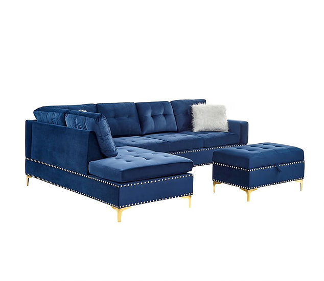 Joy Blue Reversible Sectional