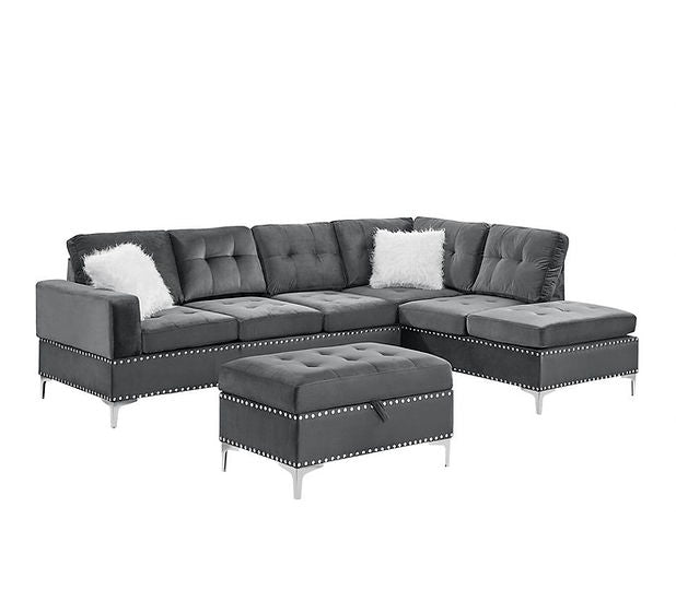 Joy Gray Reversible Sectional