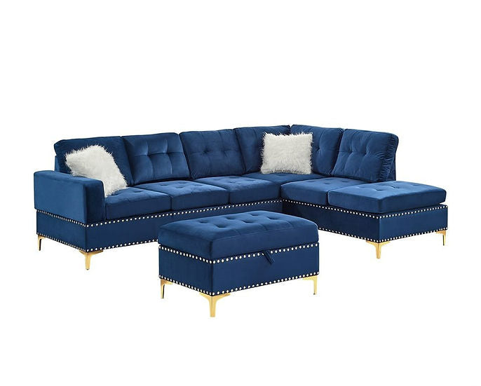 Joy Blue Reversible Sectional