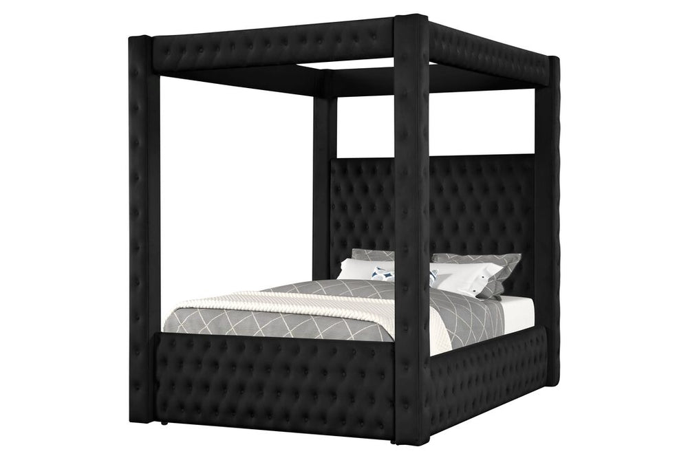 Castle Velvet Platform Bed | Upholstered | Queen & King