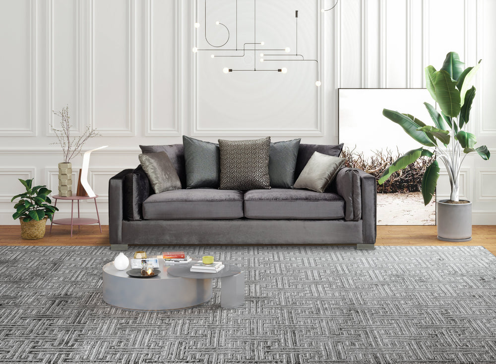 Clara Gray Velvet Sofa & Loveseats