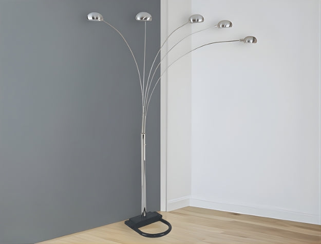 4888B-PEW-F PEWTER SHADE FLOOR LAMP 82"H