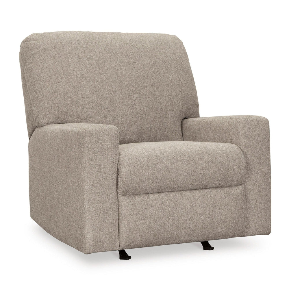 Ashley Parchment Recliner Chair - Polyester Upholstered Rocker Recliner