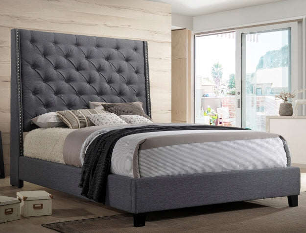 Chantilly Velvet Upholstered Bed Frame | King & Queen | NZR Furniture