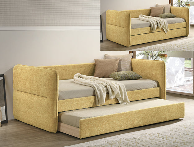 Philipa Daybed with Pull-Out Trundle | Pink, Gold, Dove Gray, Green & Beige | NZR Furniture