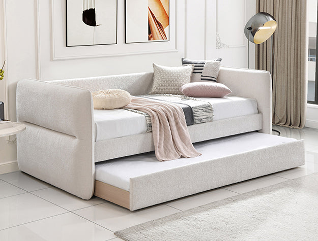 Philipa Daybed with Pull-Out Trundle | Pink, Gold, Dove Gray, Green & Beige | NZR Furniture