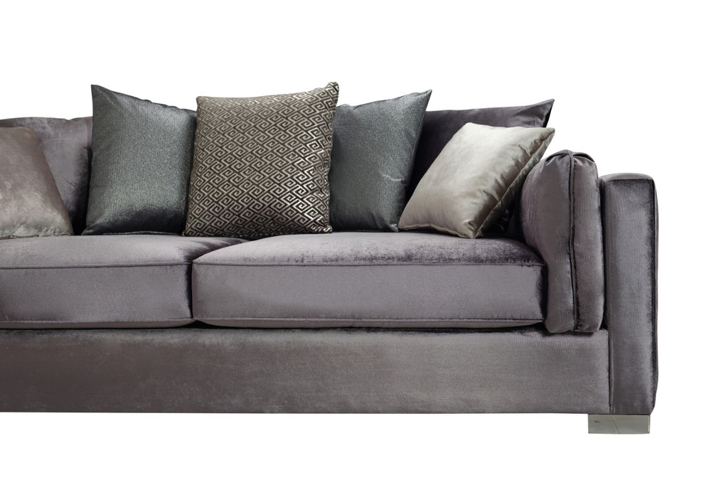 Clara Gray Velvet Sofa & Loveseats