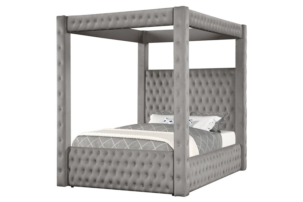 Castle Velvet Platform Bed | Upholstered | Queen & King