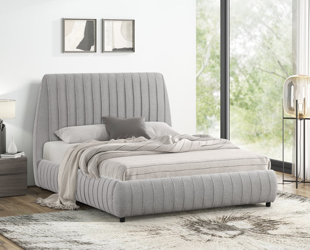 Oasis Gray Platform Bed