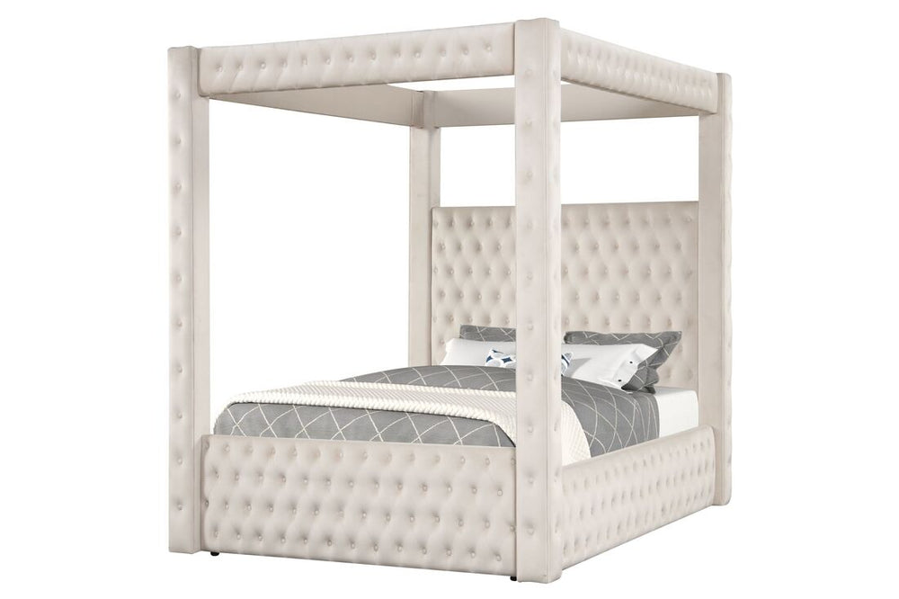 Castle Velvet Platform Bed | Upholstered | Queen & King
