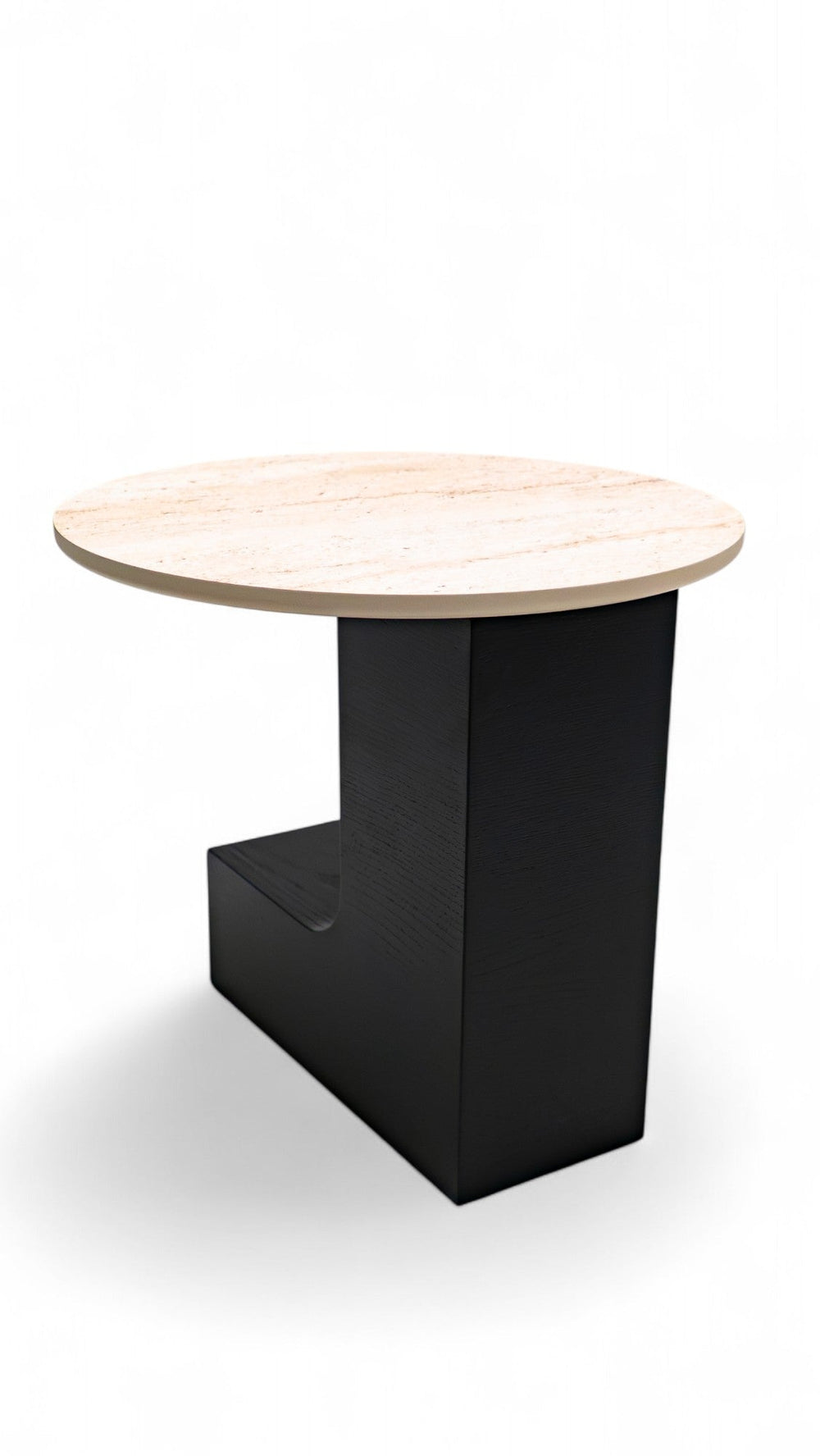 674 Black-Travertine Coffee with End Table