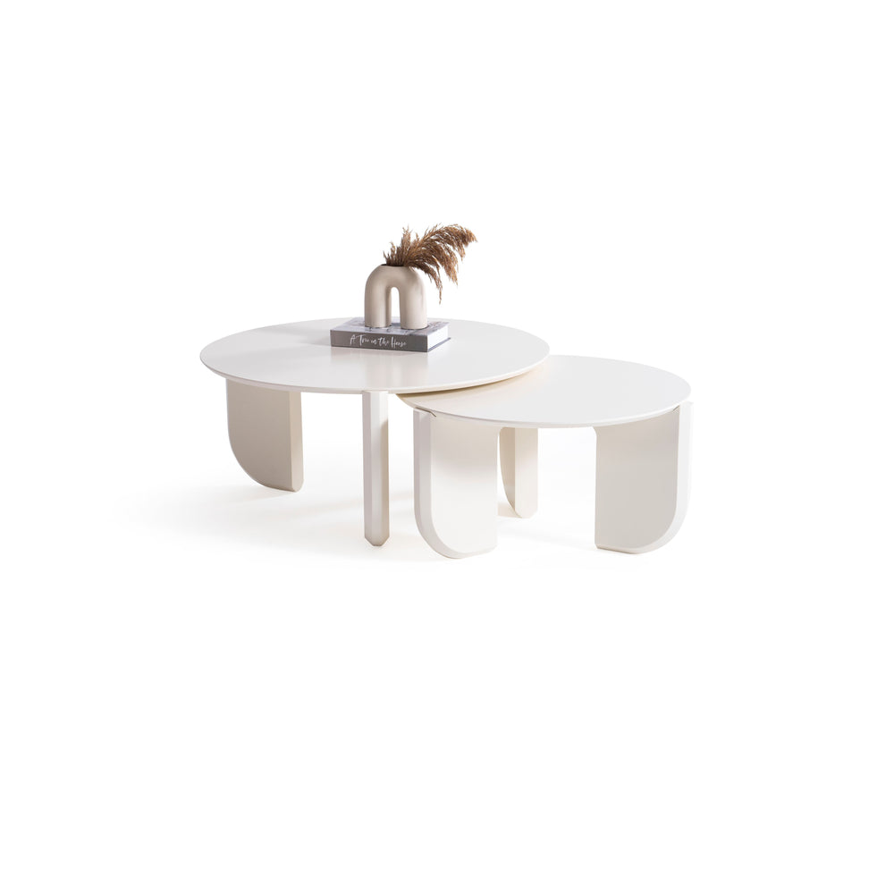 720 Cream 3 Pc Coffee Table Set