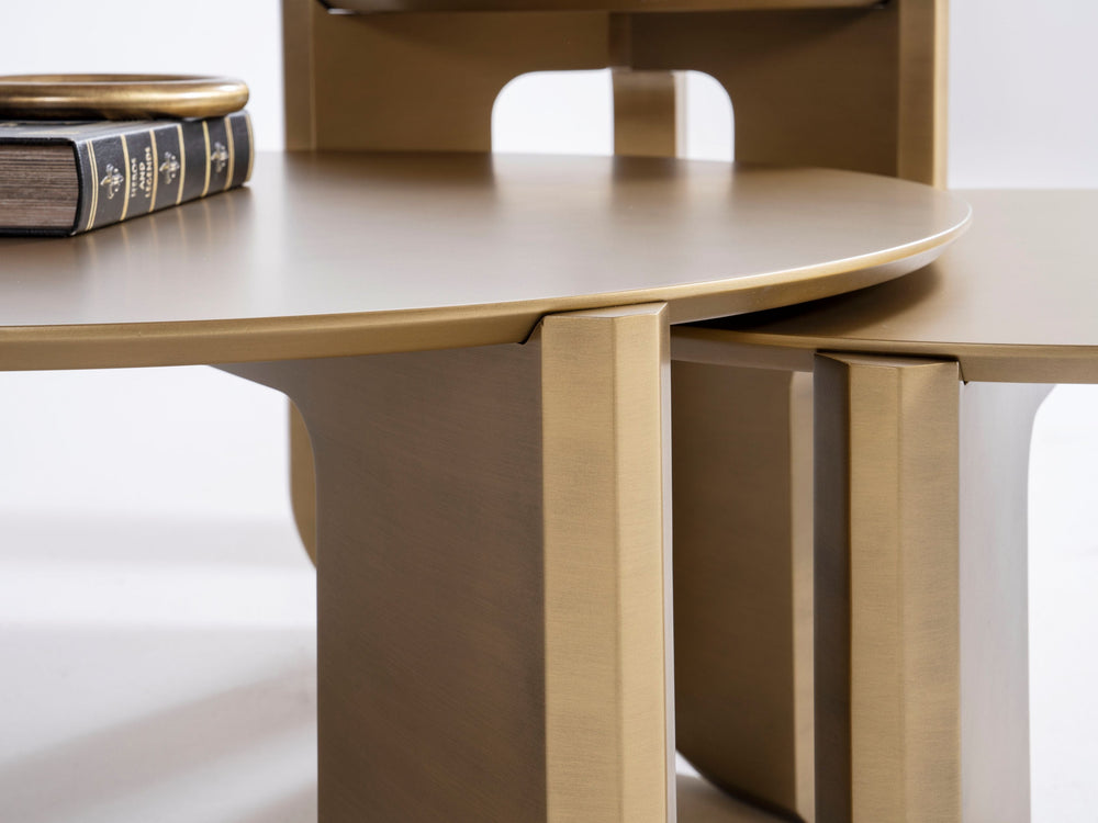 720 Gold 3 Pc Coffee Table Set