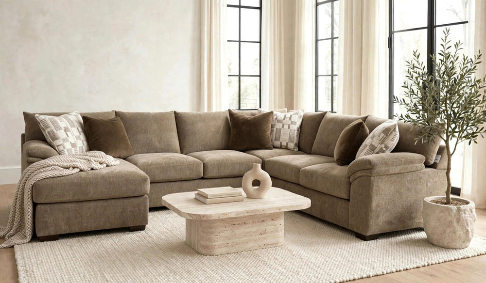 Cafe Sectional Sofa – LAF Chaise & RAF Corner | Happy Homes