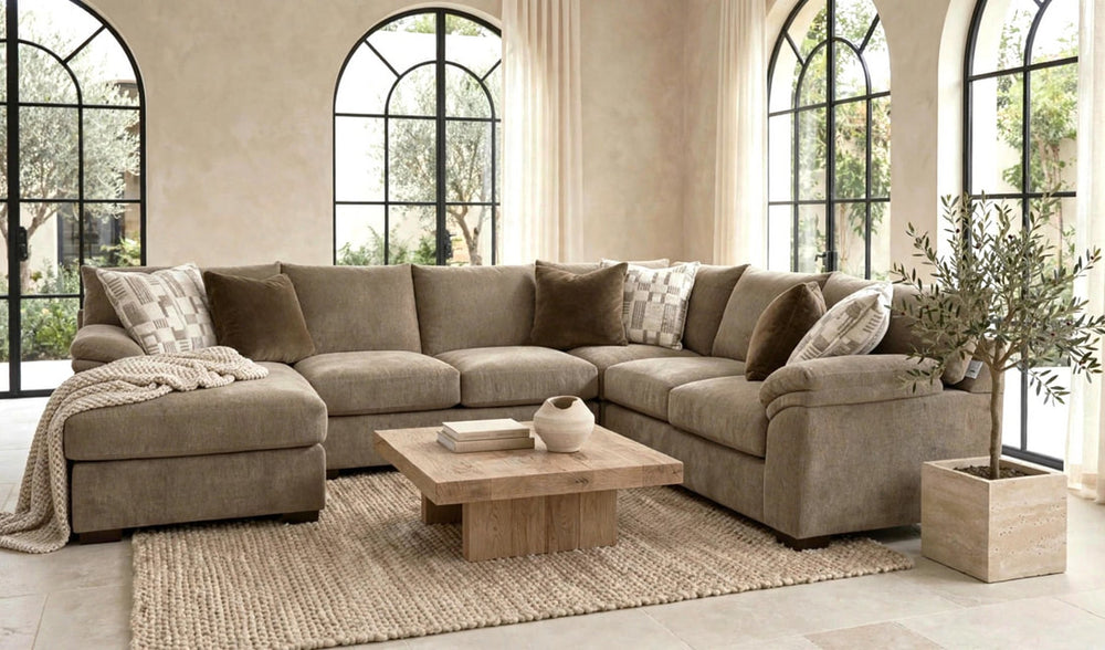 Cafe Sectional Sofa – LAF Chaise & RAF Corner | Happy Homes