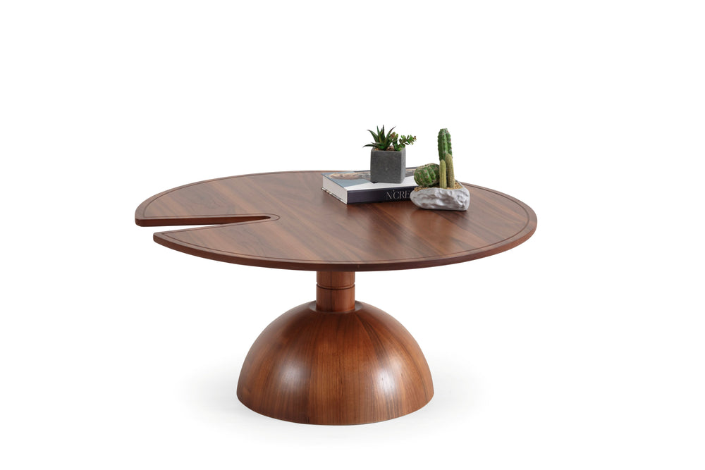 873 Walnut 2 Pc Coffee Table Set