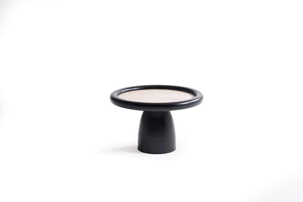 950 Black Travertine 3 Pc Coffee Table Set