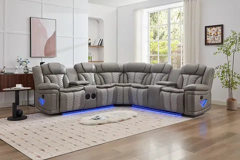 Innova Sectional Reclining Sectional w/LED and Speaker