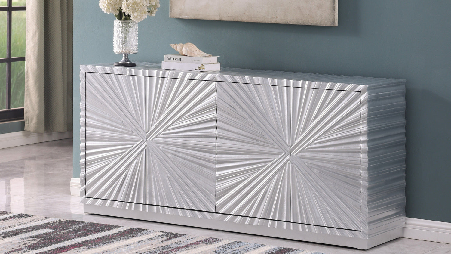 Selene Console (Silver Leaf)