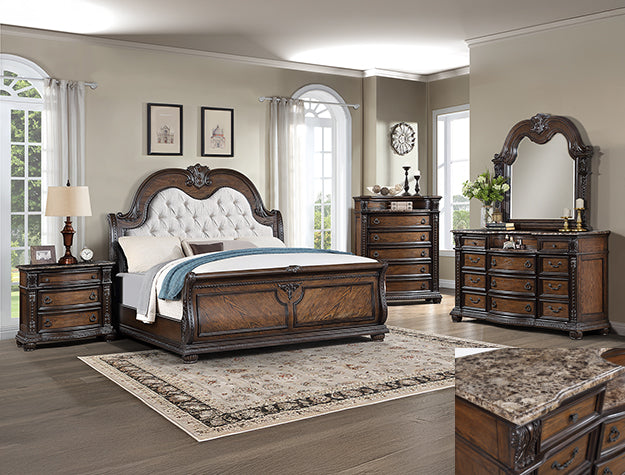 Stanley Sleigh Bedroom Suite – Queen & King | 4-PC & 5-PC Sets