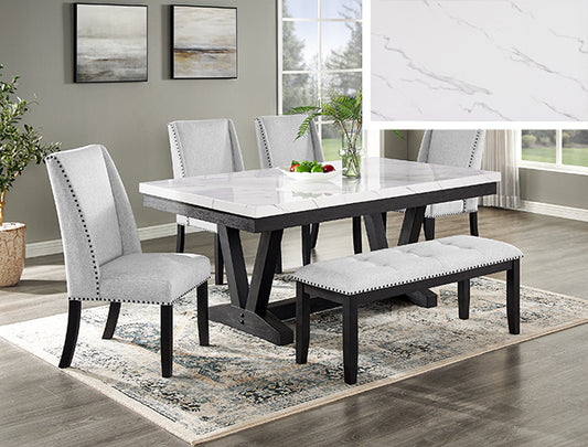 Vance 6-PC Dining Room Set in Dove Gray