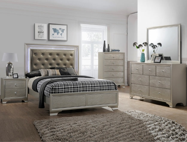 Lyssa LED Bedroom Suite by Crown Mark