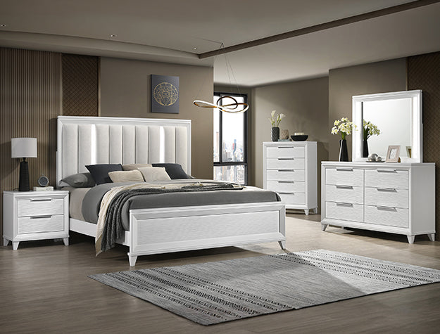 SETB7300 CRESSIDA BedsROOM GROUP WHITE