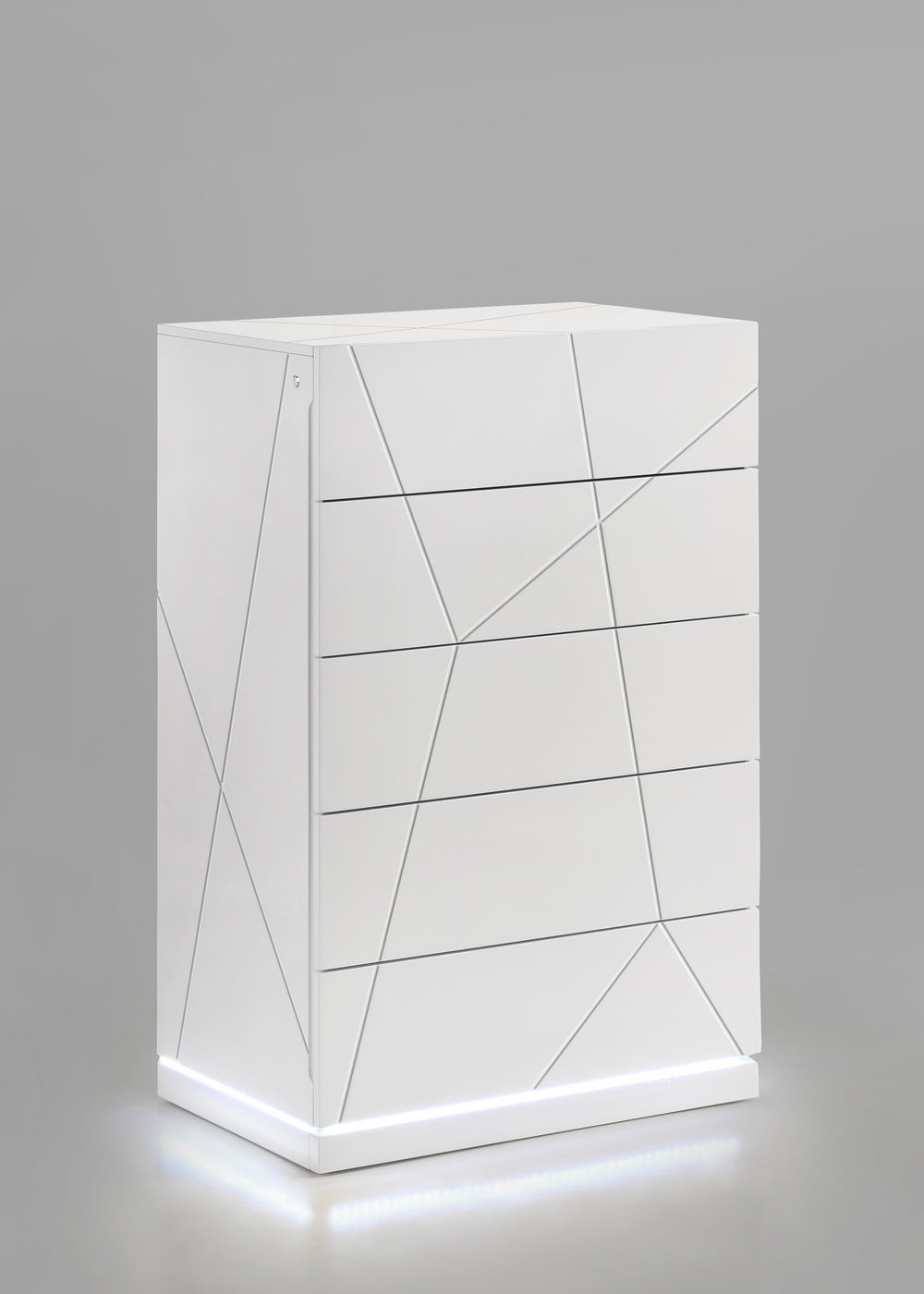 Lana 5-Piece Bedroom Suite with LED Lighting - White