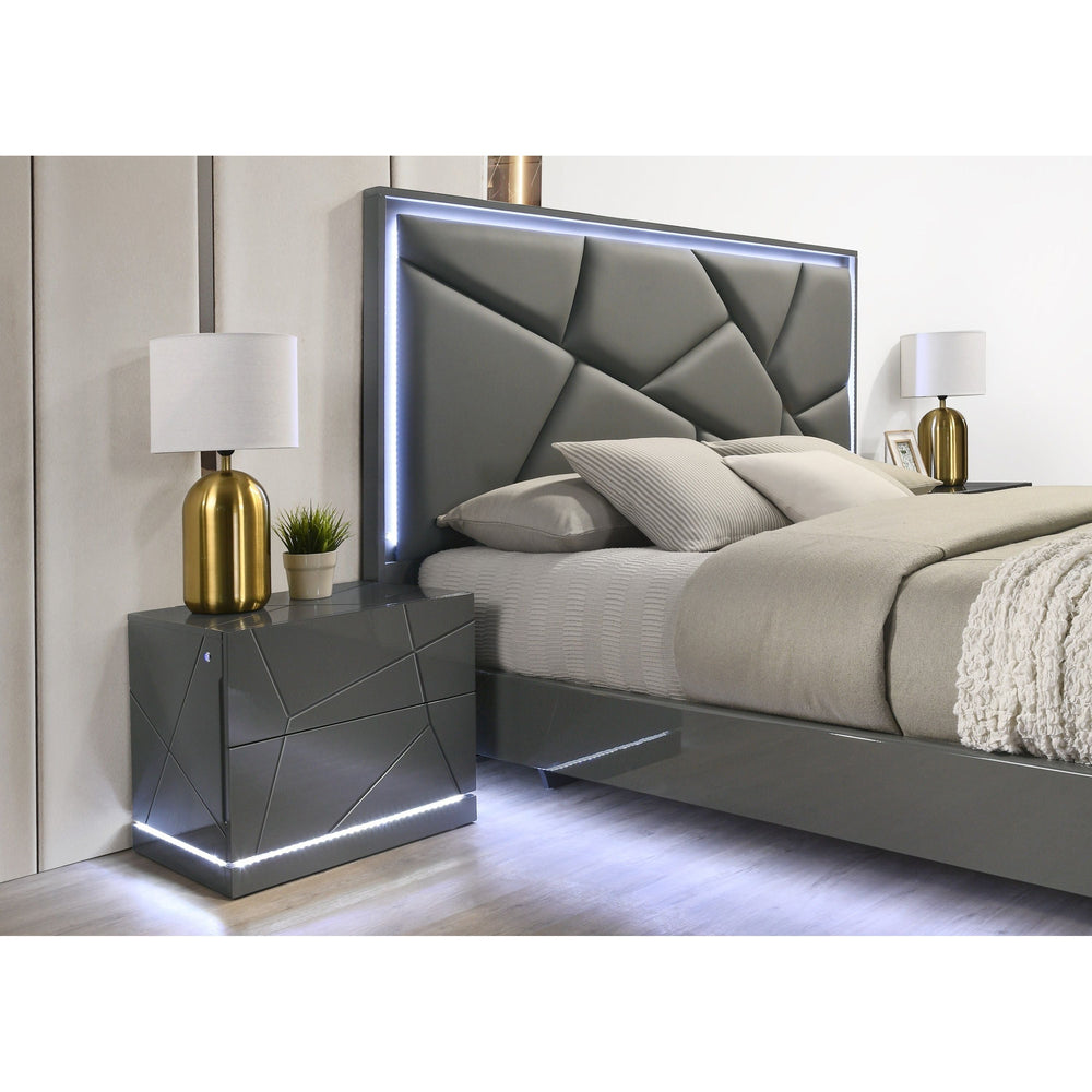Lily Grey LED Bedroom Set