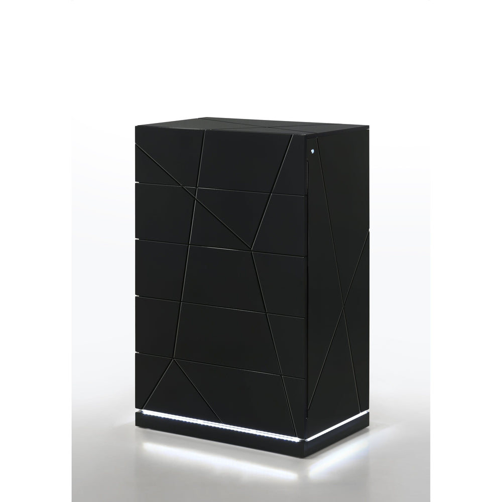 Naomi Black LED Bedroom Set