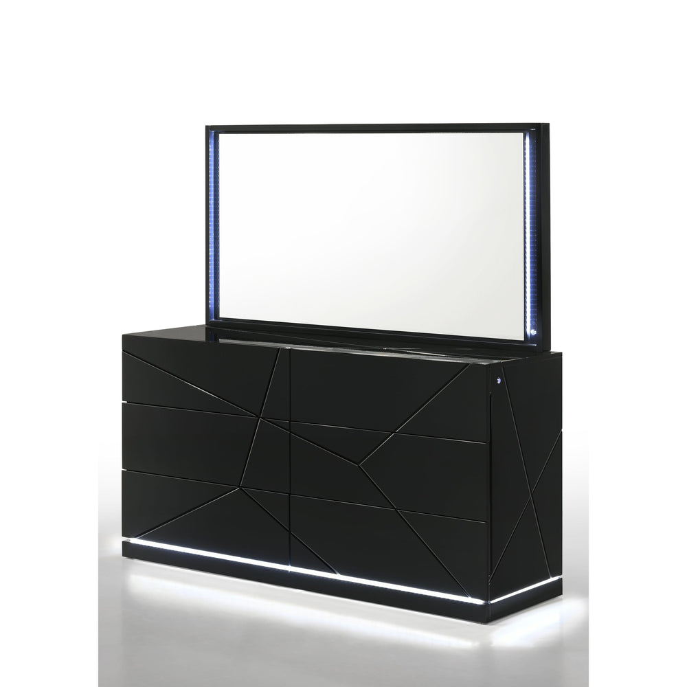 Naomi Black LED Bedroom Set