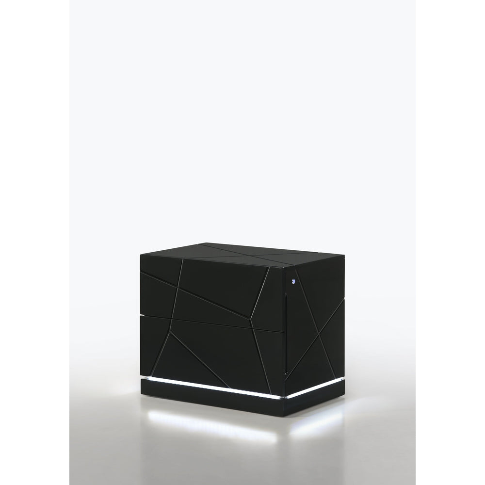 Naomi Black LED Bedroom Set