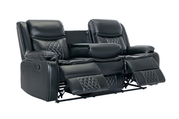 Weston 3-PC Black Reclining Living Room Set