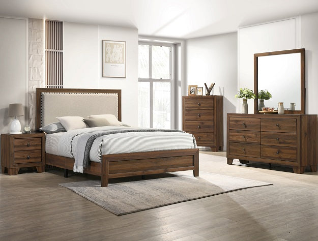 Millie Upholstered Bedroom Suite – Modern Rustic Bedroom Set