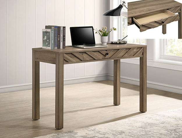 Valor Writing Desk in Gray & Brown