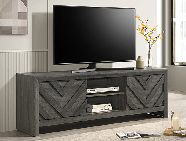 Valor TV Stand in Cream, Gray & Brown