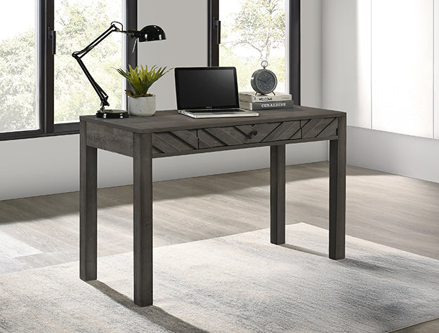 Valor Writing Desk in Gray & Brown