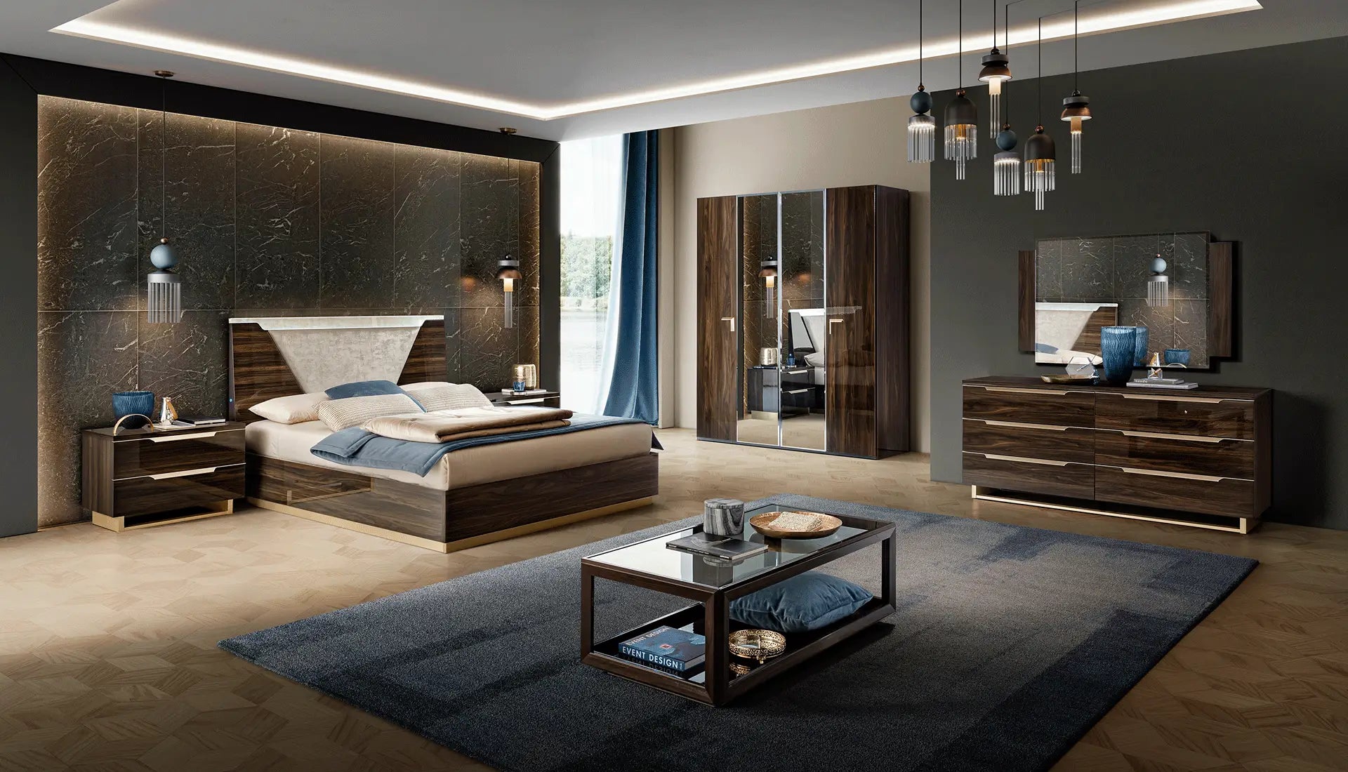 Smart Bedroom Walnut by Camelgroup – Italy