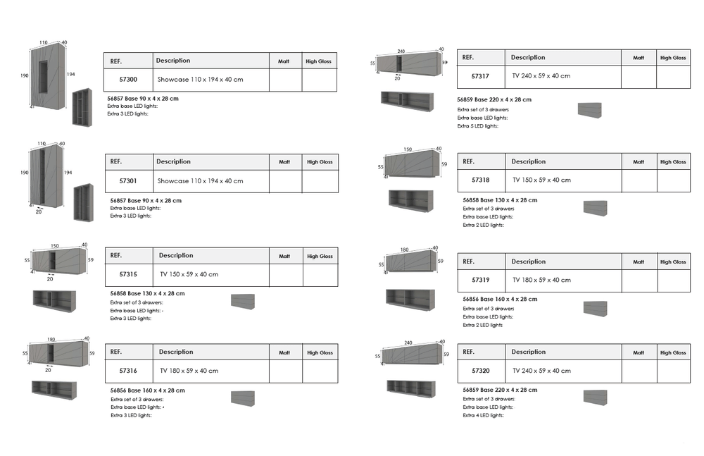 Oro White Dining room Additional Items