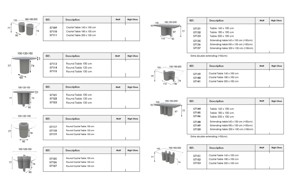 Oro White Dining room Additional Items